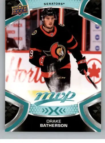 Original gloss hockey trading card featuring Drake Batherson in Senators jersey from Upper Deck MVP