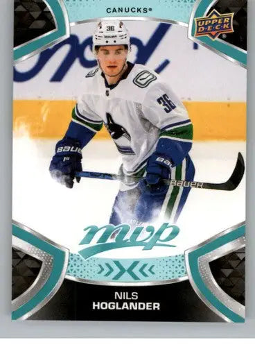 Nils Hoglander hockey card with original gloss from 2021-22 Upper Deck MVP Simply Sandoval series