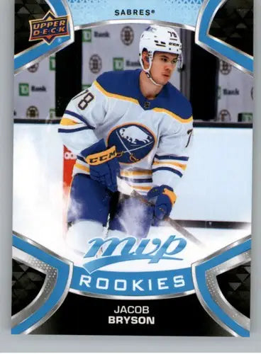 Original gloss Jacob Bryson Upper Deck MVP Rookie hockey card from 2021-22 Sabres collection