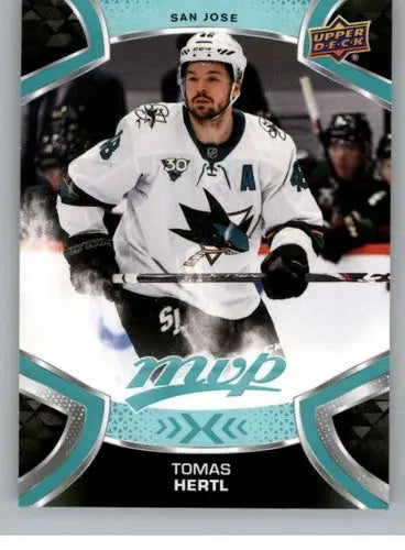 2021-22 Upper Deck MVP Tomas Hertl hockey card with original gloss Sharks ID 39349