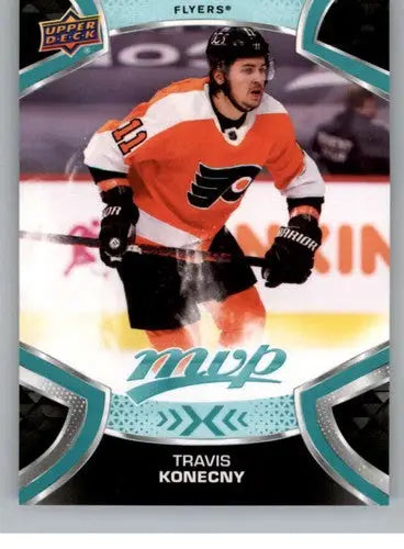 2021-22 Upper Deck MVP Travis Konecny hockey card with original gloss and Flyers team