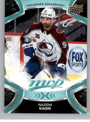 2021-22 Upper Deck MVP Nazem Kadri hockey card with original gloss featuring Avalanche ID 39059