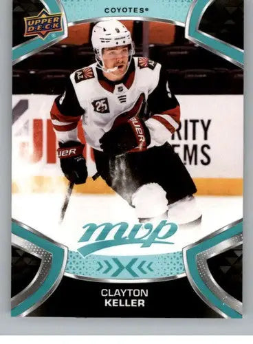 2021-22 Upper Deck MVP Clayton Keller hockey card with original gloss and Simply Sandoval