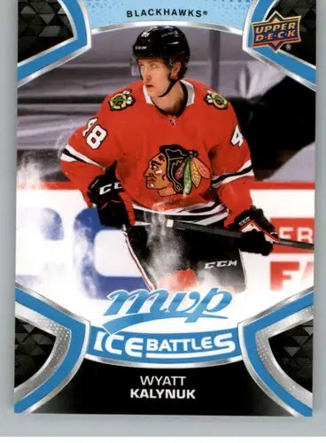 Chicago Blackhawks Wyatt Kalynuk hockey trading card from Upper Deck MVP Ice Battles