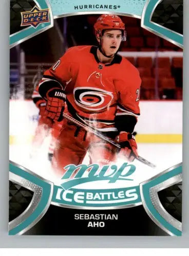 2021-22 Upper Deck MVP Ice Battles #IB-44 Sebastian Aho NM-MT Hurricanes - Hockey Card Single