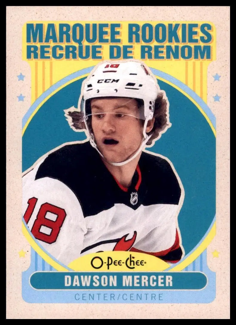 2021-22 Upper Deck O Pee Chee Retro Dawson Mercer Rookie #618 New Jersey Devils - Hockey Card Single