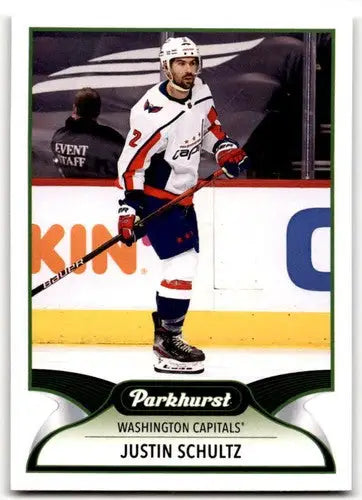 Justin Schultz hockey card from 2021-22 Upper Deck Parkhurst original gloss collectible