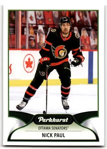 Original gloss 2021-22 Upper Deck Parkhurst Nick Paul hockey card Senators ID 42908