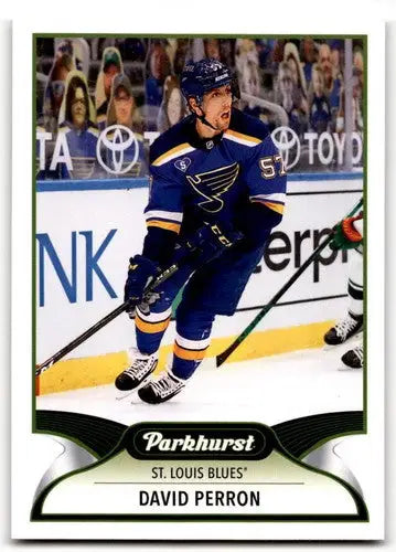 Original gloss 2021-22 Upper Deck Parkhurst David Perron hockey card Blues ID 42912
