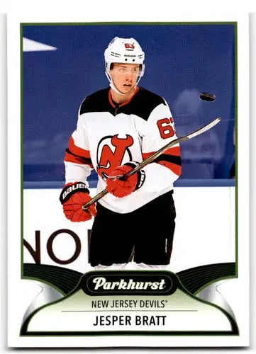 Jesper Bratt hockey card from 2021-22 Upper Deck Parkhurst series, Devils player