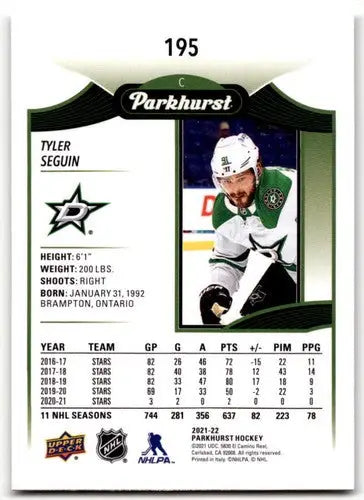 2021-22 Upper Deck Parkhurst #195 Tyler Seguin NM-MT Stars ID:42936 - Hockey Card Single