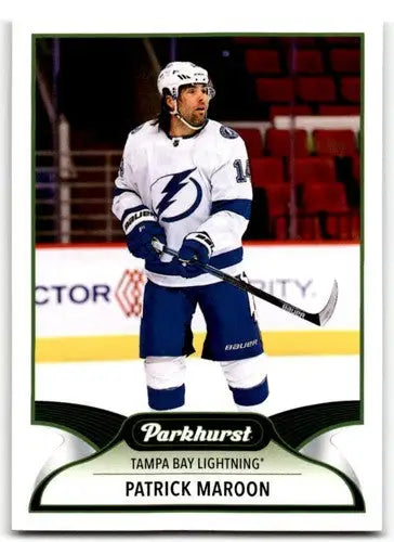Patrick Maroon hockey card from 2021-22 Upper Deck Parkhurst series for Lightning team