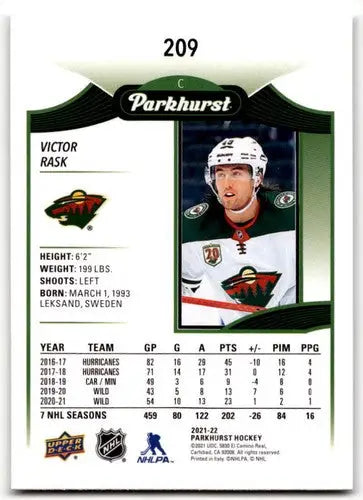 2021-22 Upper Deck Parkhurst #209 Victor Rask NM-MT Wild ID:42939 - Hockey Card Single