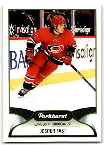 Jesper Fast hockey card from 2021-22 Upper Deck Parkhurst with original gloss