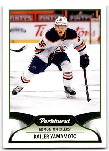 Original gloss Upper Deck Parkhurst Kailer Yamamoto hockey card Edmonton Oilers