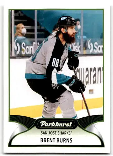 Brent Burns hockey card from 2021-22 Upper Deck Parkhurst with original gloss Sharks
