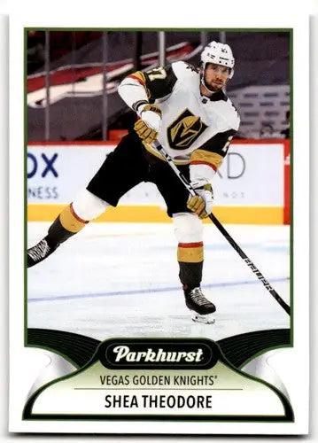 Shea Theodore hockey card from 2021-22 Upper Deck Parkhurst collection