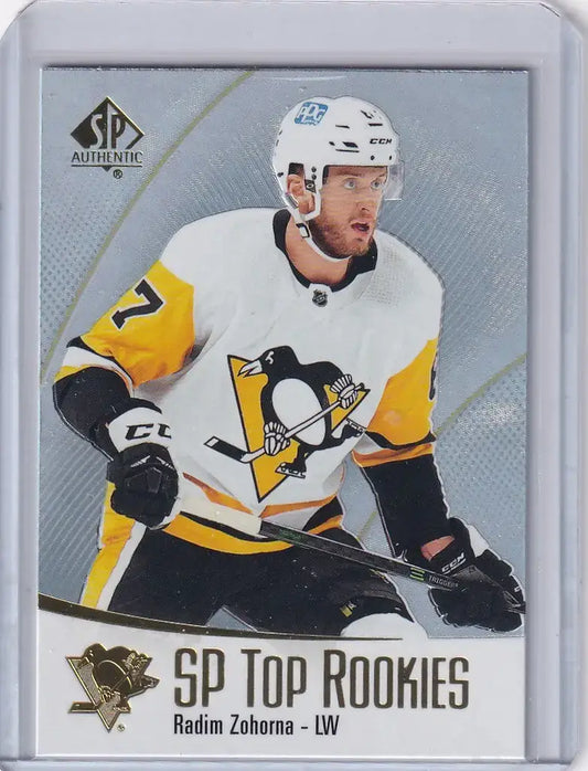 2021-22 Upper Deck SP Authentic Top Rookies Radim Zohorna Pittsburgh Penguins - Hockey Card Single