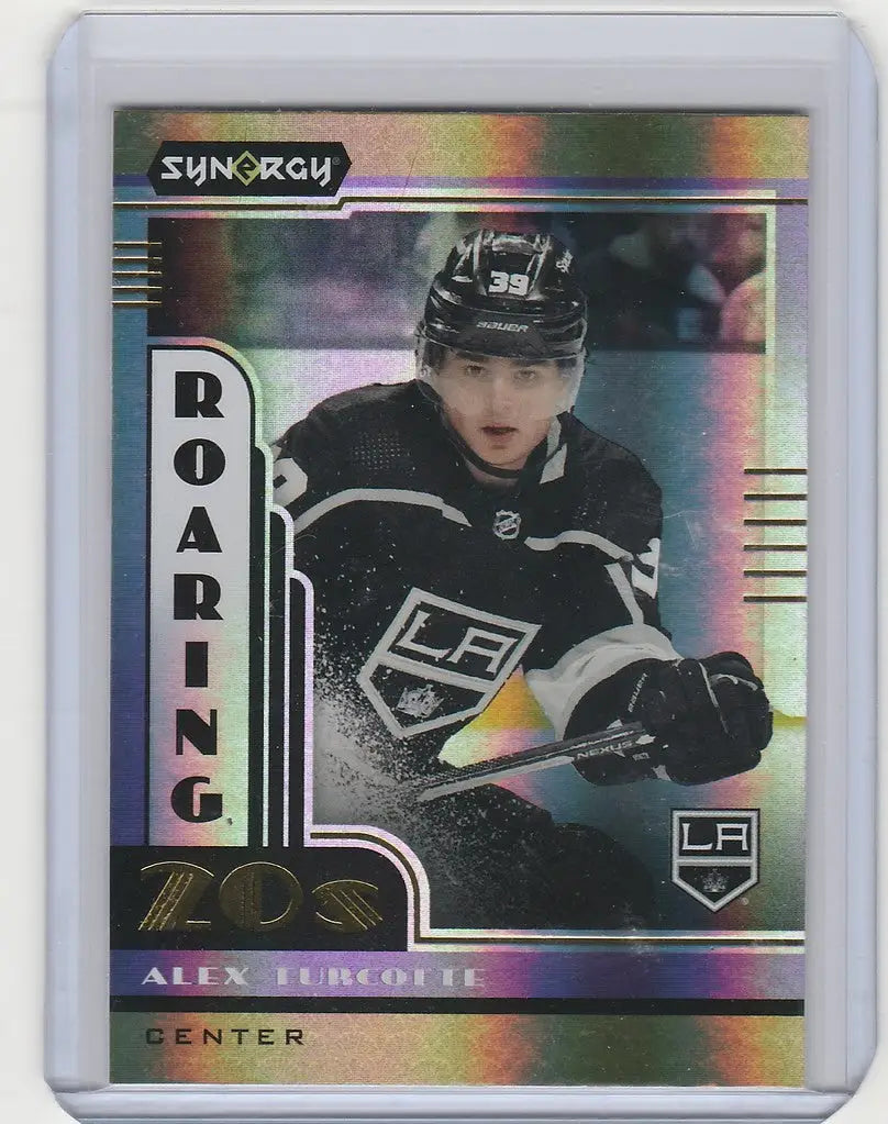 Hockey trading card of Alex Turcotte Los Angeles Kings from Upper Deck Synergy Roaring 20s