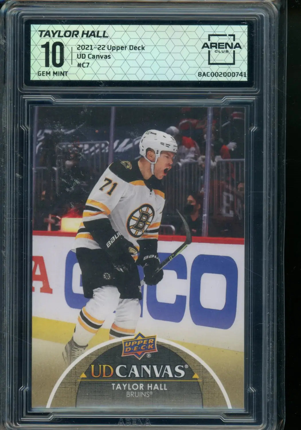 2021-22 Upper Deck UD Canvas Taylor Hall #C7 Ice Hockey Arena Club 10 - Hockey Card Single