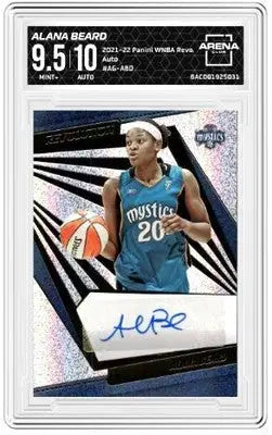 Graded Alana Beard autographed basketball card from Panini WBA Arena Club series