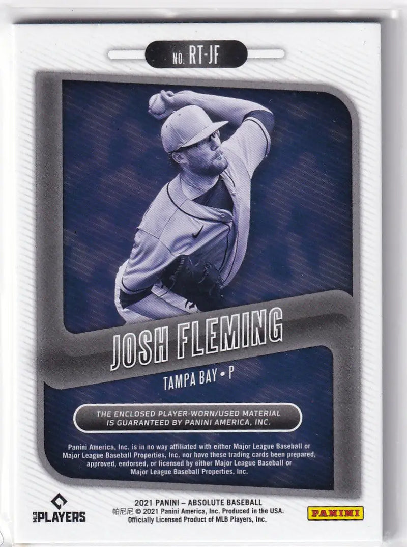 2021 ABSOLUTE #RT-JF JOSH FLEMING PATCH- TAMPA BAY RAYS - Baseball Card Single
