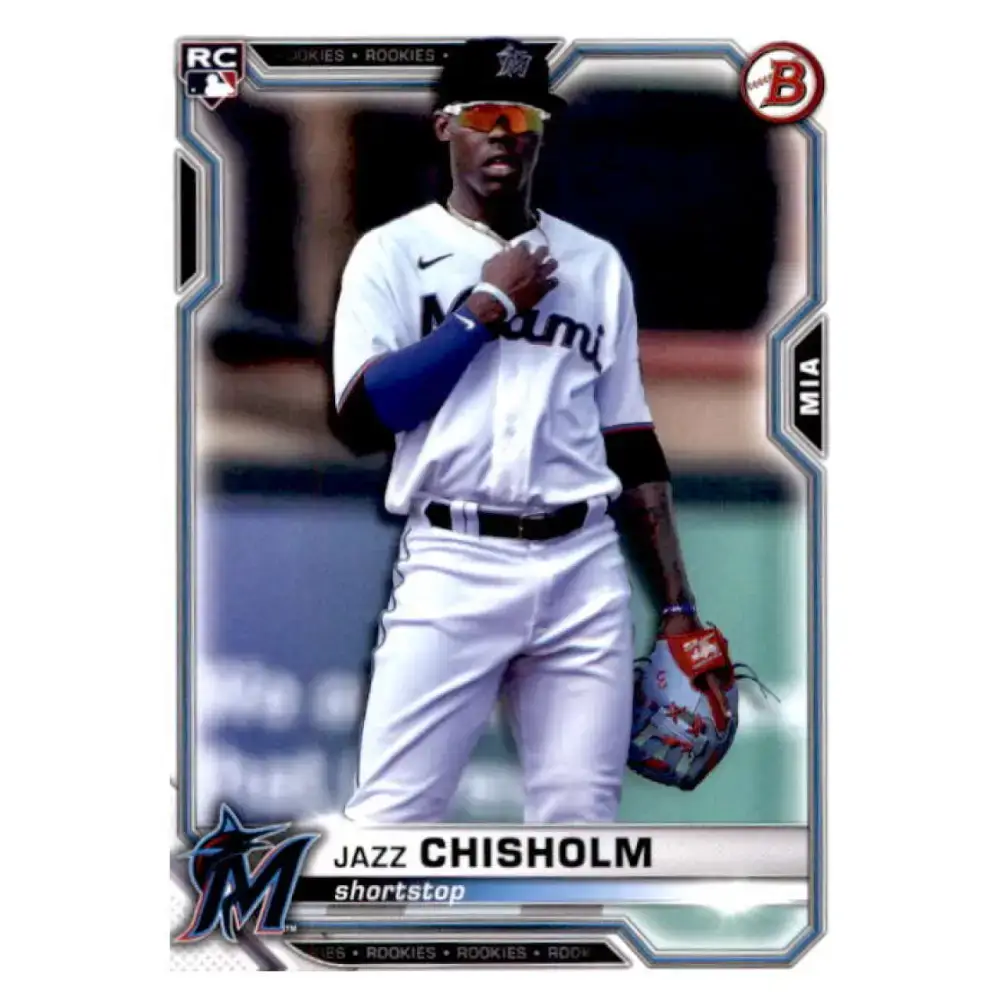 2021 Bowman #71 Jazz Chisholm NM-MT RC Rookie Miami Marlins Baseball Card - Baseball Card Single
