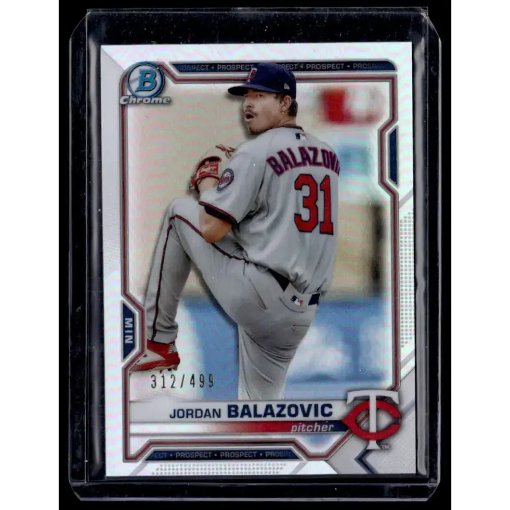 2021 Bowman #BCP-61 Jordan Balazovic Chrome Prospects Refractor #/499 NM-MT - Baseball Card Single