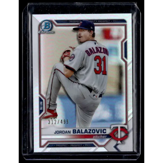 2021 Bowman #BCP-61 Jordan Balazovic Chrome Prospects Refractor #/499 NM-MT - Baseball Card Single