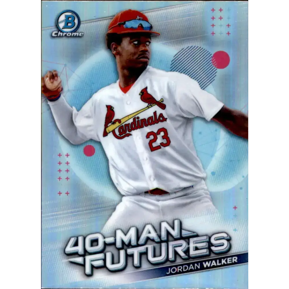2021 Bowman Chrome 40-Man Futures Refractor #FMF-10 Jordan Walker NM-MT St. Louis Cardinals Baseball Card - Baseball
