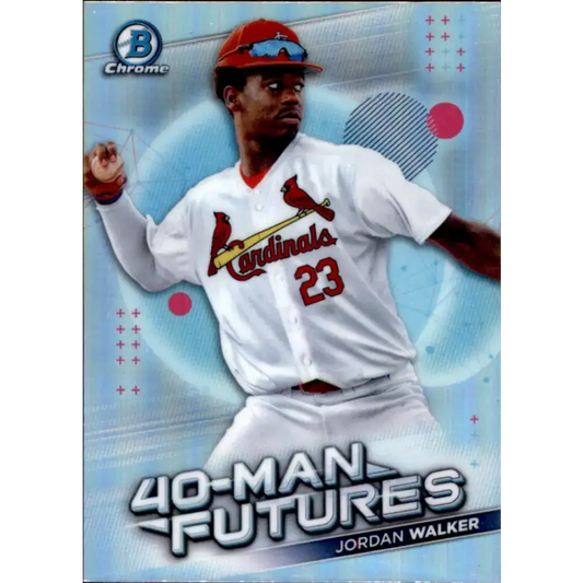 2021 Bowman Chrome 40-Man Futures Refractor #FMF-10 Jordan Walker NM-MT St. Louis Cardinals Baseball Card - Baseball