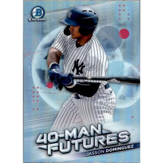 2021 Bowman Chrome 40-Man Futures Refractor #FMF-17 Jasson Dominguez NM-MT New York Yankees Baseball Card - Baseball
