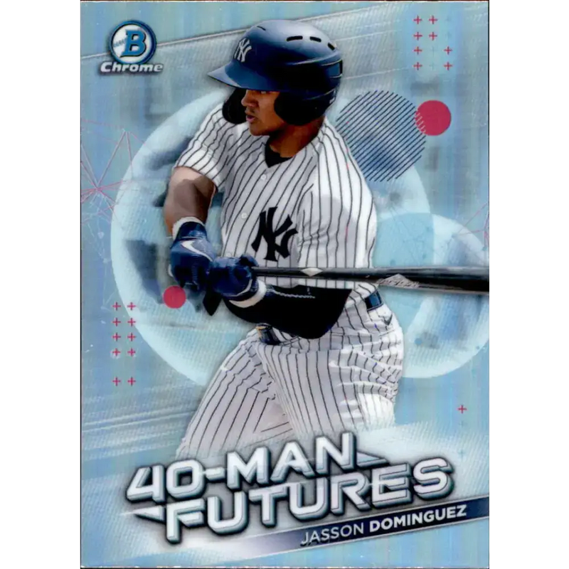 2021 Bowman Chrome 40-Man Futures Refractor #FMF-17 Jasson Dominguez NM-MT New York Yankees Baseball Card - Baseball