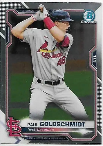 2021 Bowman Chrome #46 Paul Goldschmidt NM-MT Cardinals - Baseball Card Single