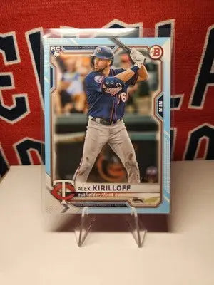 2021 Bowman Chrome Alex Kirilloff Sky Blue Rookie RC #442/499 #75 Twins - Baseball Card Single