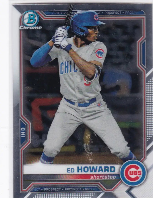 2021 Bowman Chrome #BCP-221 Ed Howard Chicago Cubs - Baseball Card Single