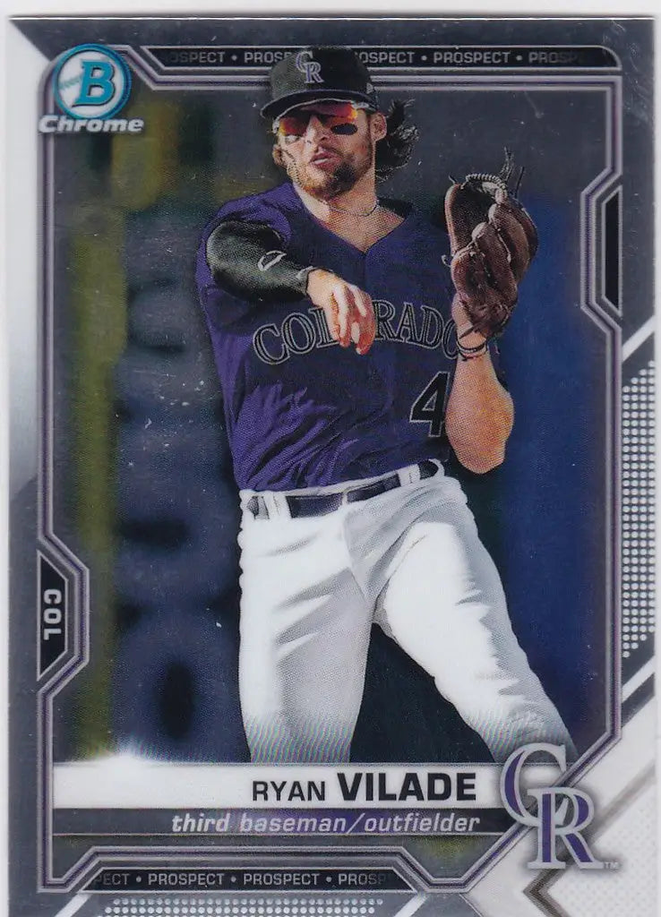 2021 Bowman Chrome #BCP-68 Ryan Vilade Colorado Rockies
