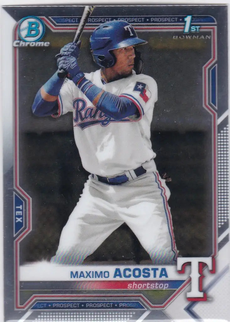 2021 Bowman Chrome #BCP-7 Maximo Acosta Bowman 1st Texas Rangers