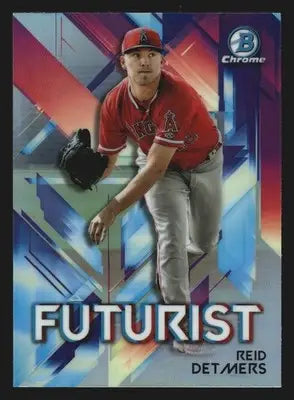 2021 Bowman Chrome Futurist Reid Detmers #FUT-RD Insert Los Angeles Angels - Baseball Card Single