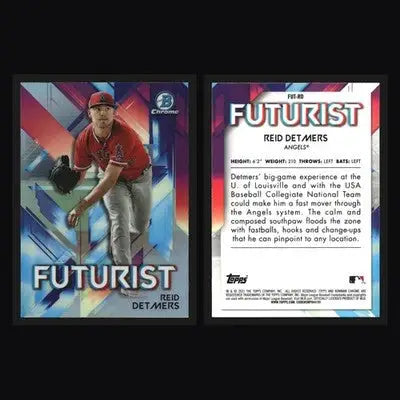 2021 Bowman Chrome Futurist Reid Detmers #FUT-RD Insert Los Angeles Angels - Baseball Card Single