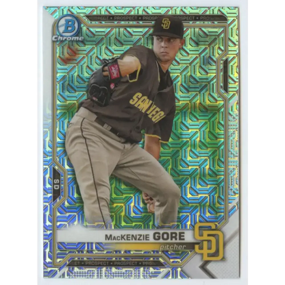 2021 Bowman Chrome Mega Box Mojo Refractor #BCP-105 MacKenzie Gore NM-MT San Diego Padres Baseball Card