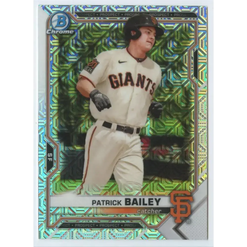 2021 Bowman Chrome Mega Box Mojo Refractor #BCP-108 Patrick Bailey NM-MT San Francisco Giants Baseball Card - Baseball
