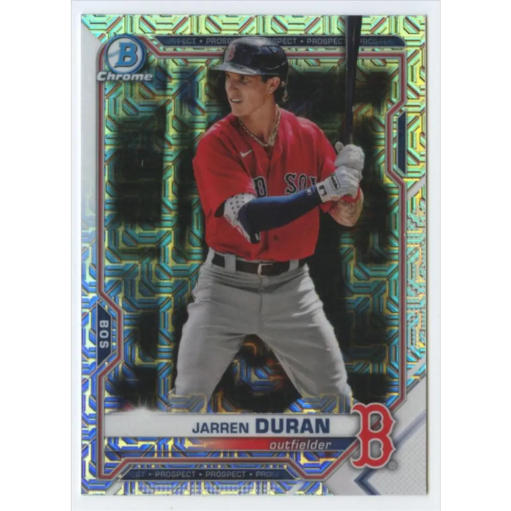 2021 Bowman Chrome Mega Box Mojo Refractor #BCP-135 Jarren Duran NM-MT Boston Red Sox Baseball Card Image 1