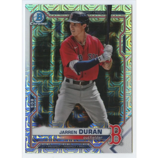 2021 Bowman Chrome Mega Box Mojo Refractor #BCP-135 Jarren Duran NM-MT Boston Red Sox Baseball Card Image 1