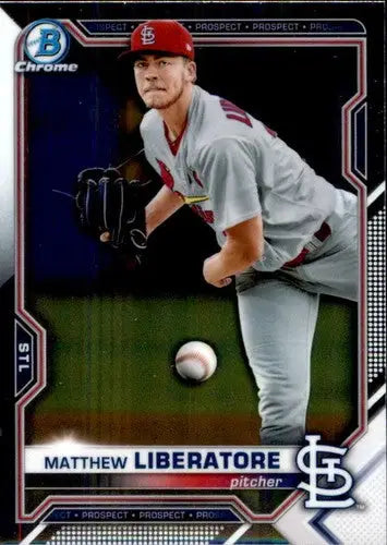 Matthew Liberatore 2021 Bowman Chrome Prospects baseball card in mint condition