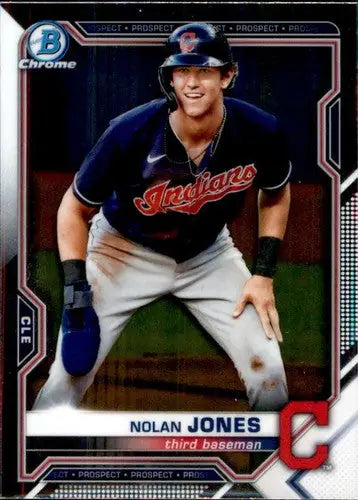 Nolan Jones baseball card from Bowman Chrome Prospects set in NM-MT condition