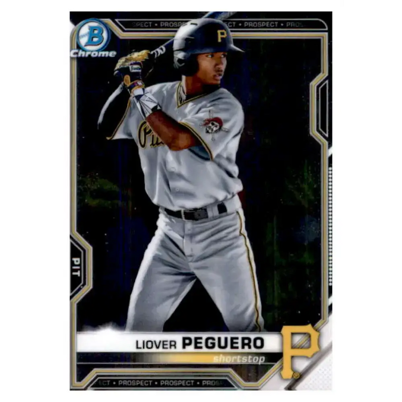 2021 Bowman Chrome Prospects #BCP-52 Liover Peguero NM-MT Pittsburgh Pirates Baseball Card - Baseball Card Single
