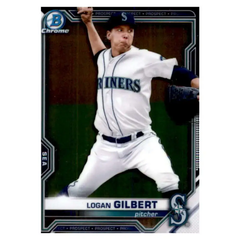 2021 Bowman Chrome Prospects #BCP-58 Logan Gilbert NM-MT Seattle Mariners Baseball Card - Baseball Card Single
