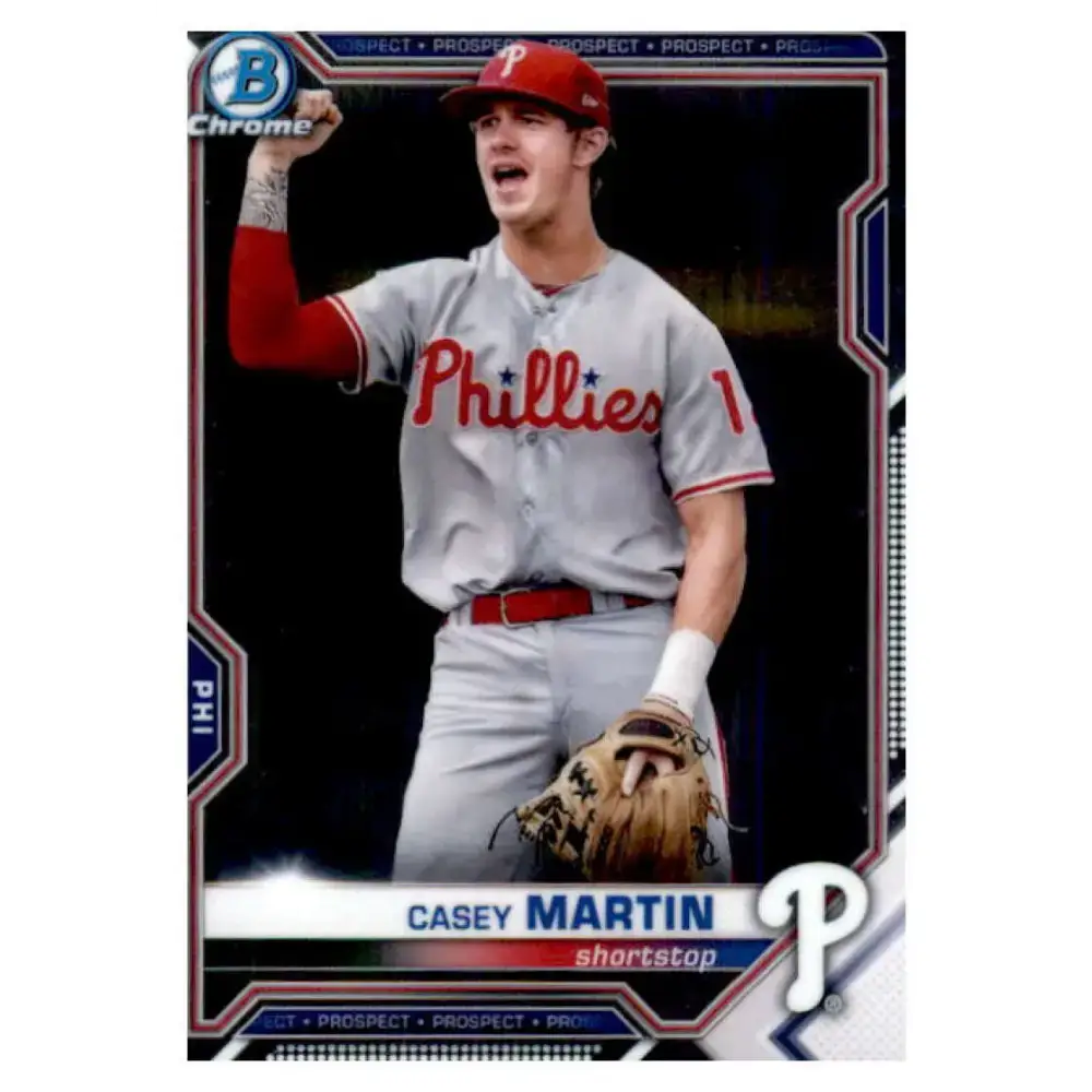 2021 Bowman Chrome Prospects #BCP-92 Casey Martin NM-MT Philadelphia Phillies Baseball Card - Baseball Card Single