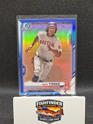 2021 Bowman - Chrome Prospects Nick Yorke #BCP-114 Blue Refractor /150 (RC) - Baseball Card Single